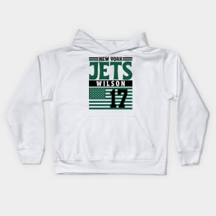 New York Jets Wilson 17 American Flag Football Kids Hoodie